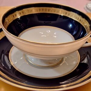 Rosenthal Gold and Navy Dinnerware Set